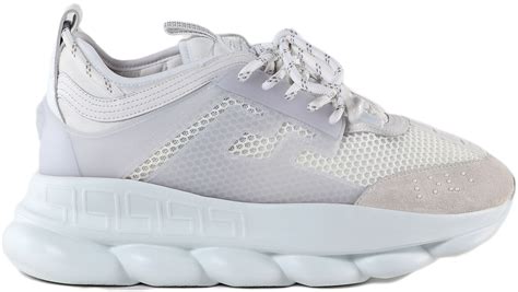 Versace Chain Reaction White Mesh Rubber Suede .